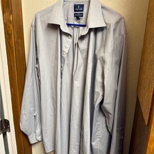 Stafford Gray Dress Shirt with Spread Collar